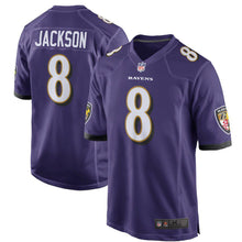 Load image into Gallery viewer, Lamar Jackson Baltimore Ravens football jersey
