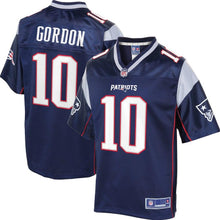 Load image into Gallery viewer, Josh Gordon New England Patriots NFL Youth Player Jersey – Navy 2018/2019 Super Bowl